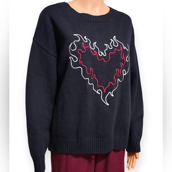 Blue Blush Textured Knit Sweater - Picture 6 of 8